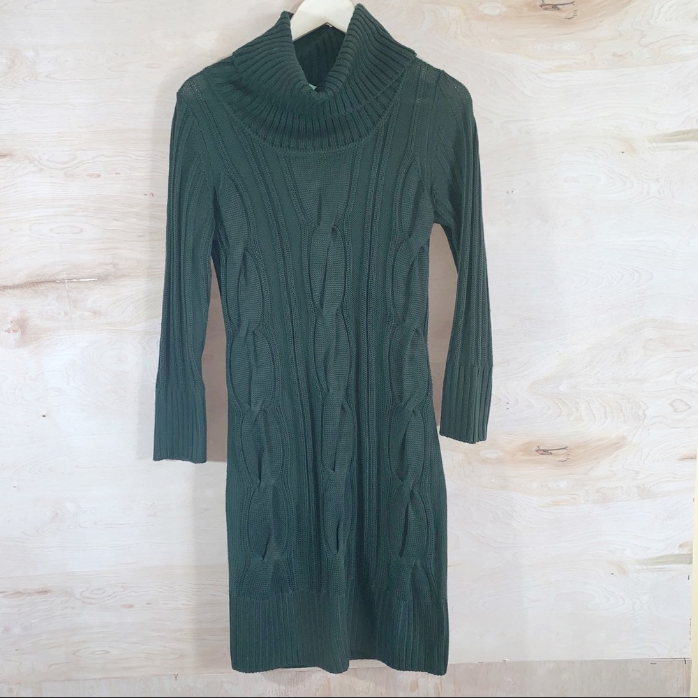 Calvin Klein | Cable Knit Cowl Neck Sweater Dress
